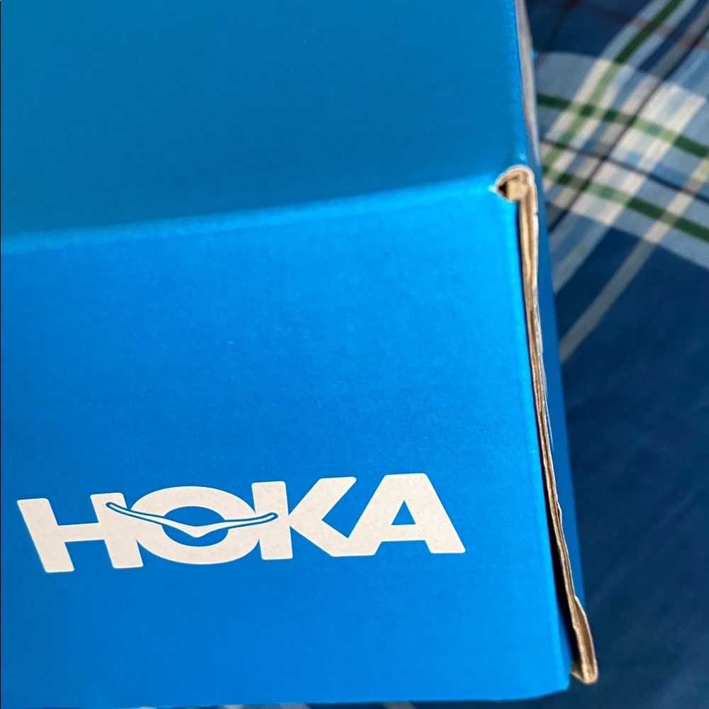 Empty Hoka Clifton 10 Blue Shoe Box with White Logo - Picture 3 of 12